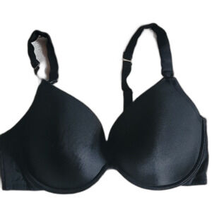 Ambrielle Black Bra Minimalist Smooth T Shirt Bra